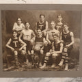 Lot 078 - Antique Boarded Photograph Of High School Basketball Team, The T.C. Owls, Posing With Owl Mascot, In Handmade Jerseys, 1900, F. Gutekunst, Photographer, Philadelphia, Pennsylvania