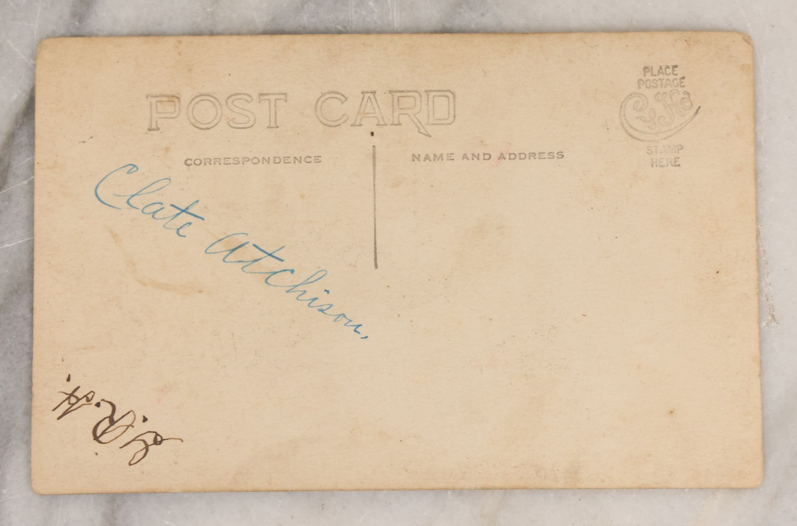 Lot 083 - Pair Of Antique Real Photo Postcards R.P.P.C. Of A Gun Slingin' Cowgirl Holding A Revolver, Dated August 1912 On Verso, And Kind Looking Farm Boy In Coveralls And Cowboy Hat Smoking