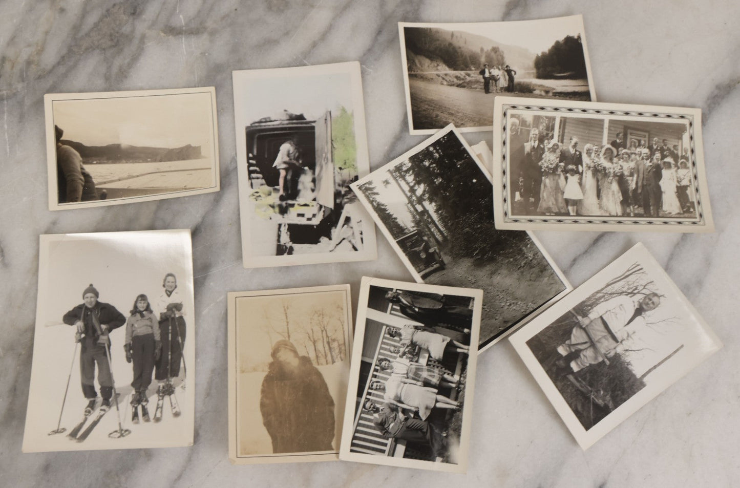 Lot 084 - Grouping Of 60+ Vintage Snapshot Photographs, Mostly Of Adults At Work And Play, Including Military Photos, Women In Swimsuits, Wedding Photos, And More, Circa 1920s To 1960s