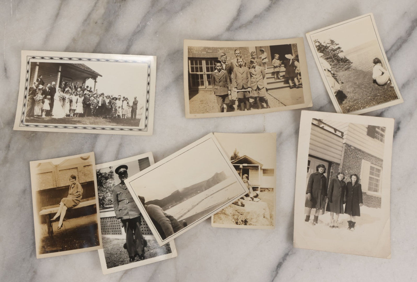 Lot 084 - Grouping Of 60+ Vintage Snapshot Photographs, Mostly Of Adults At Work And Play, Including Military Photos, Women In Swimsuits, Wedding Photos, And More, Circa 1920s To 1960s