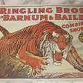 Lot 090 - Vintage Reproduction Ringling Bros And Barnum & Bailey Combined Shows Circus Poster, "The Greatest Show On Earth," With Lunging Tiger