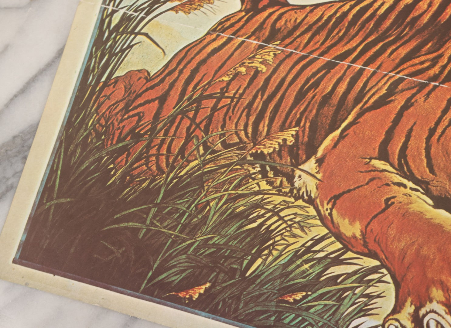 Lot 090 - Vintage Reproduction Ringling Bros And Barnum & Bailey Combined Shows Circus Poster, "The Greatest Show On Earth," With Lunging Tiger