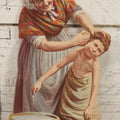 Lot 097 - Single Antique Lithograph Advertising Scrap For Pears' Soap, Featuring Old Woman Washing Child, "You Dirty Boy," Copyright A. & F. Pears