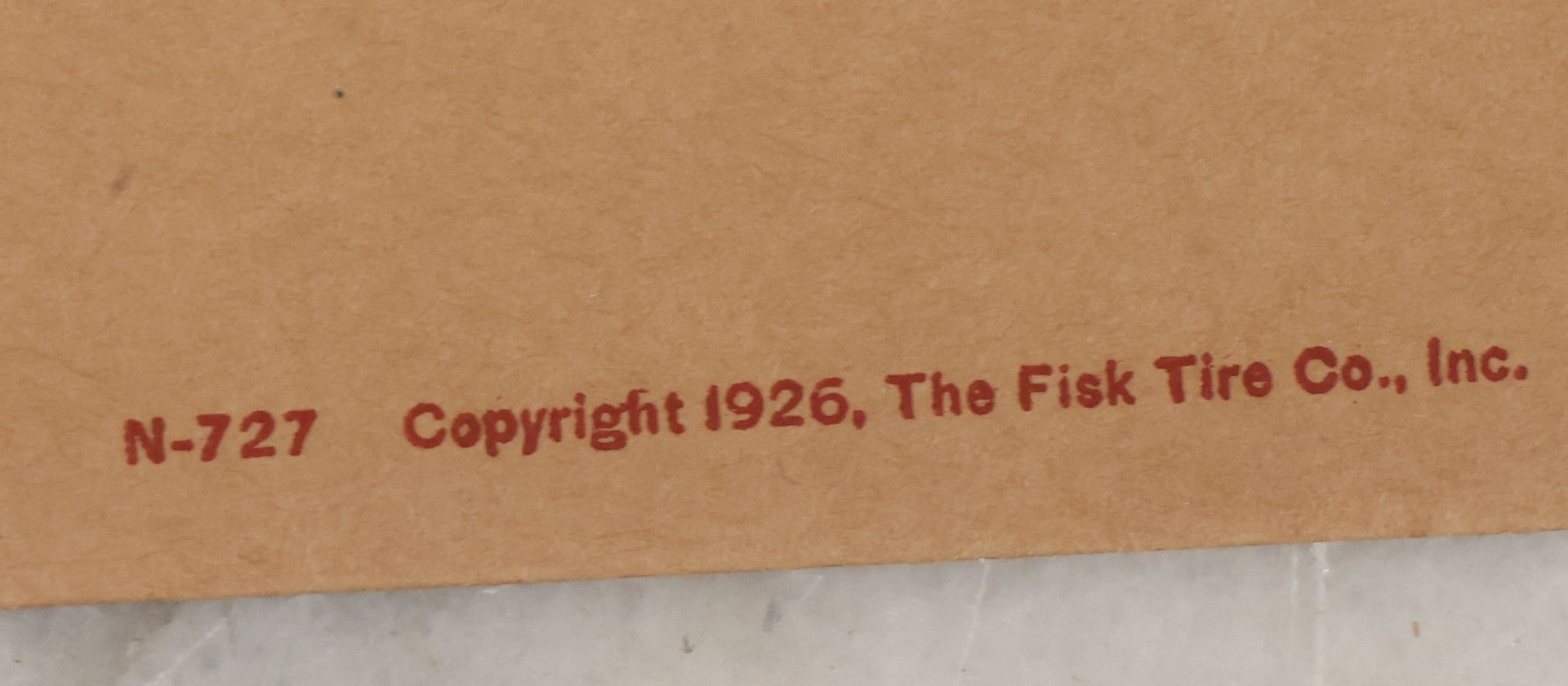 Lot 098 - Two Piece Vintage Ephemera Grouping Advertising The Fisk Tire Co., Inc., Including "The Fisk Winners" Blotter, Copyright 1928, And Foldered Gasoline Price Calculator, Copyright 1926