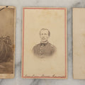 Lot 001 - Grouping Of Three Antique Photographs Including Tintype And Carte De Visite Of Civil War Union Soldier Joseph Rylands, 121st Regiment, Pennsylvania Infantry, Company B, And C.D.V. Of Wife Claire, With His Signature And Period Tax Stamps