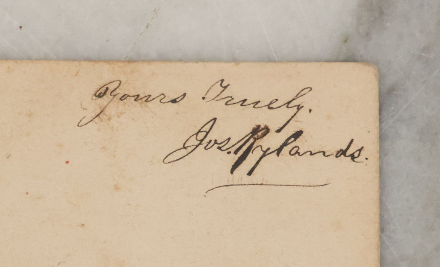 Lot 001 - Grouping Of Three Antique Photographs Including Tintype And Carte De Visite Of Civil War Union Soldier Joseph Rylands, 121st Regiment, Pennsylvania Infantry, Company B, And C.D.V. Of Wife Claire, With His Signature And Period Tax Stamps