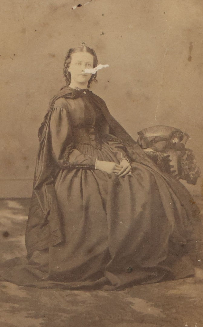 Lot 001 - Grouping Of Three Antique Photographs Including Tintype And Carte De Visite Of Civil War Union Soldier Joseph Rylands, 121st Regiment, Pennsylvania Infantry, Company B, And C.D.V. Of Wife Claire, With His Signature And Period Tax Stamps