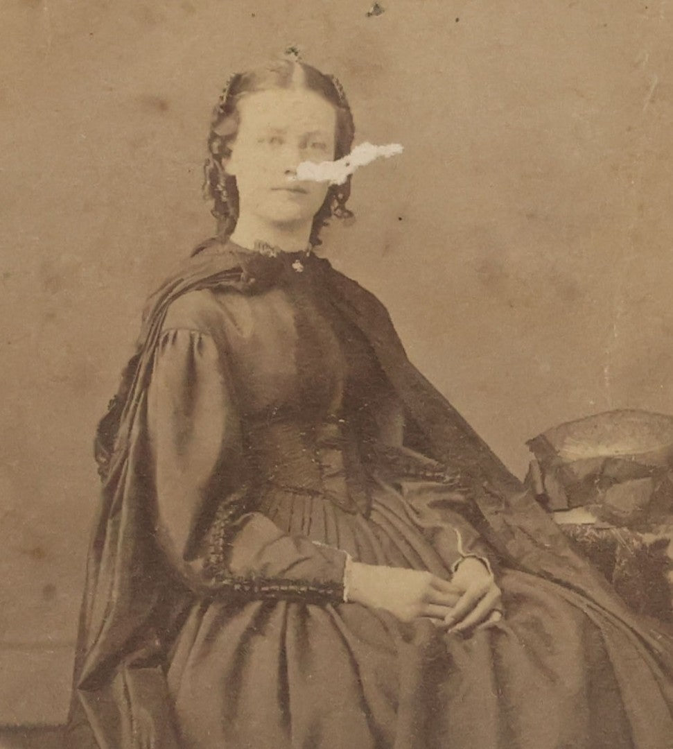 Lot 001 - Grouping Of Three Antique Photographs Including Tintype And Carte De Visite Of Civil War Union Soldier Joseph Rylands, 121st Regiment, Pennsylvania Infantry, Company B, And C.D.V. Of Wife Claire, With His Signature And Period Tax Stamps