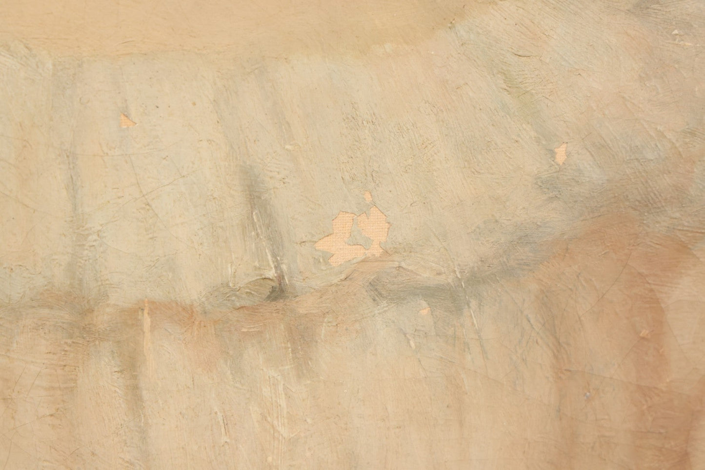 Lot 005 - Antique Late 19th Century Oil On Canvas Portrait Painting Of Pretty Young Brunette Woman In Ruffled Collar White Dress, Gilded Molded Gesso Frame, Paper Label From The Wallist Art Store, Bridgeport Connecticut, 23-5/8" x 27-3/4"