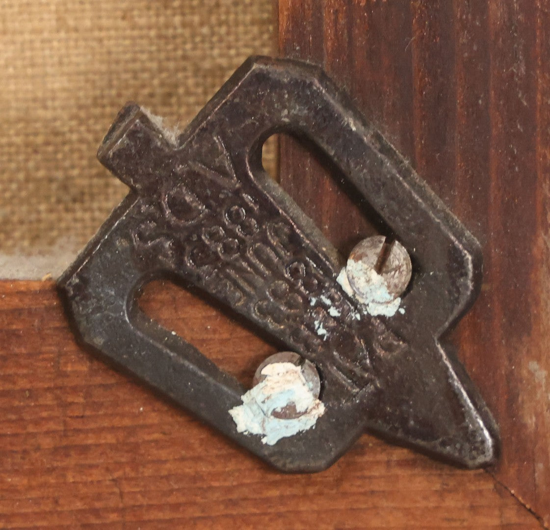 Lot 005 - Antique Late 19th Century Oil On Canvas Portrait Painting Of Pretty Young Brunette Woman In Ruffled Collar White Dress, Gilded Molded Gesso Frame, Paper Label From The Wallist Art Store, Bridgeport Connecticut, 23-5/8" x 27-3/4"