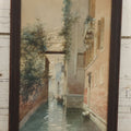 Lot 008 - Antique Watercolor Painting Of A Venetian Canal, Artist Signed, Andrea Biondetti (Italy, 1851-1946), In Frame, Paper Label On Verso From The Pohlson Galleries, Pawtucket, Rhode Island, 8-1/2" x 13"