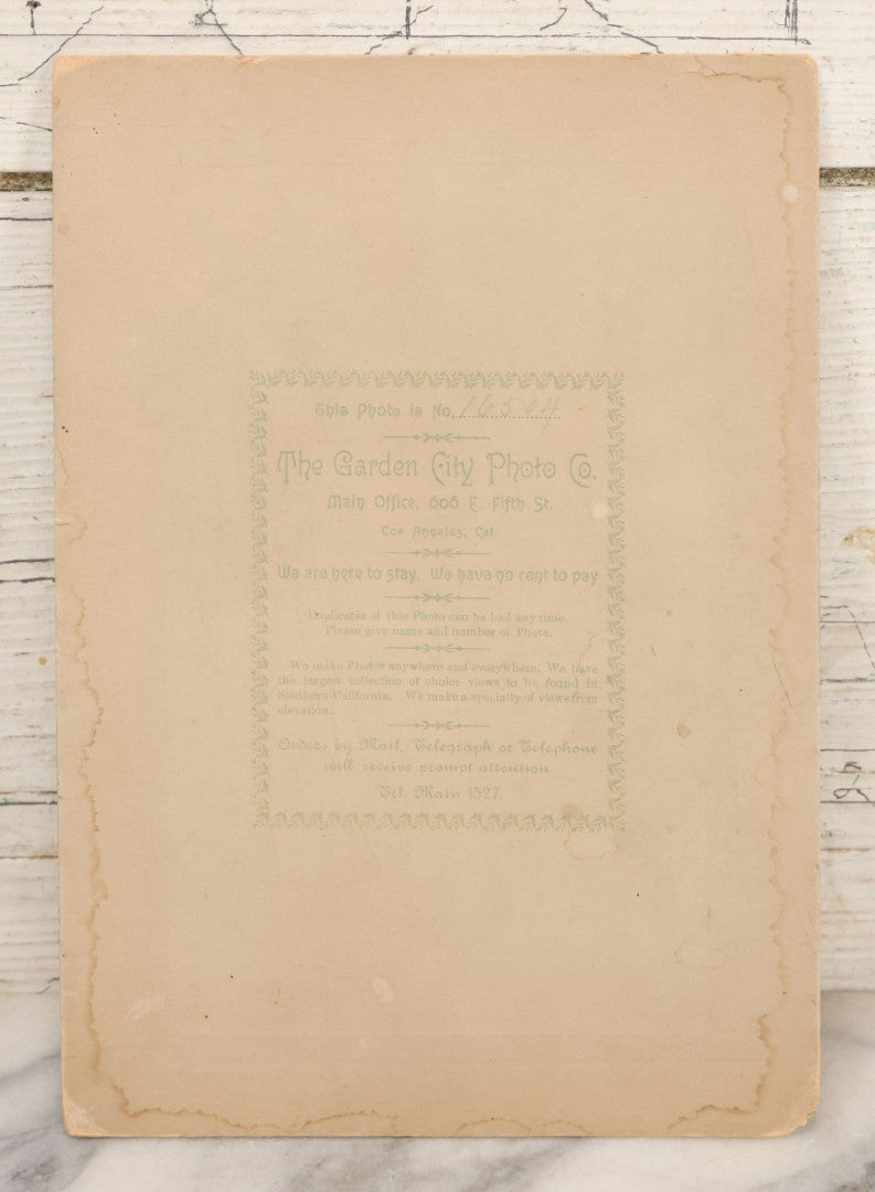 Lot 144 - Antique Boarded Photograph Of Two L.A. Cowgirls, Women Riding Horseback, Photographed By The Garden City Photo Co., Los Angeles, California, Photo No. 16504