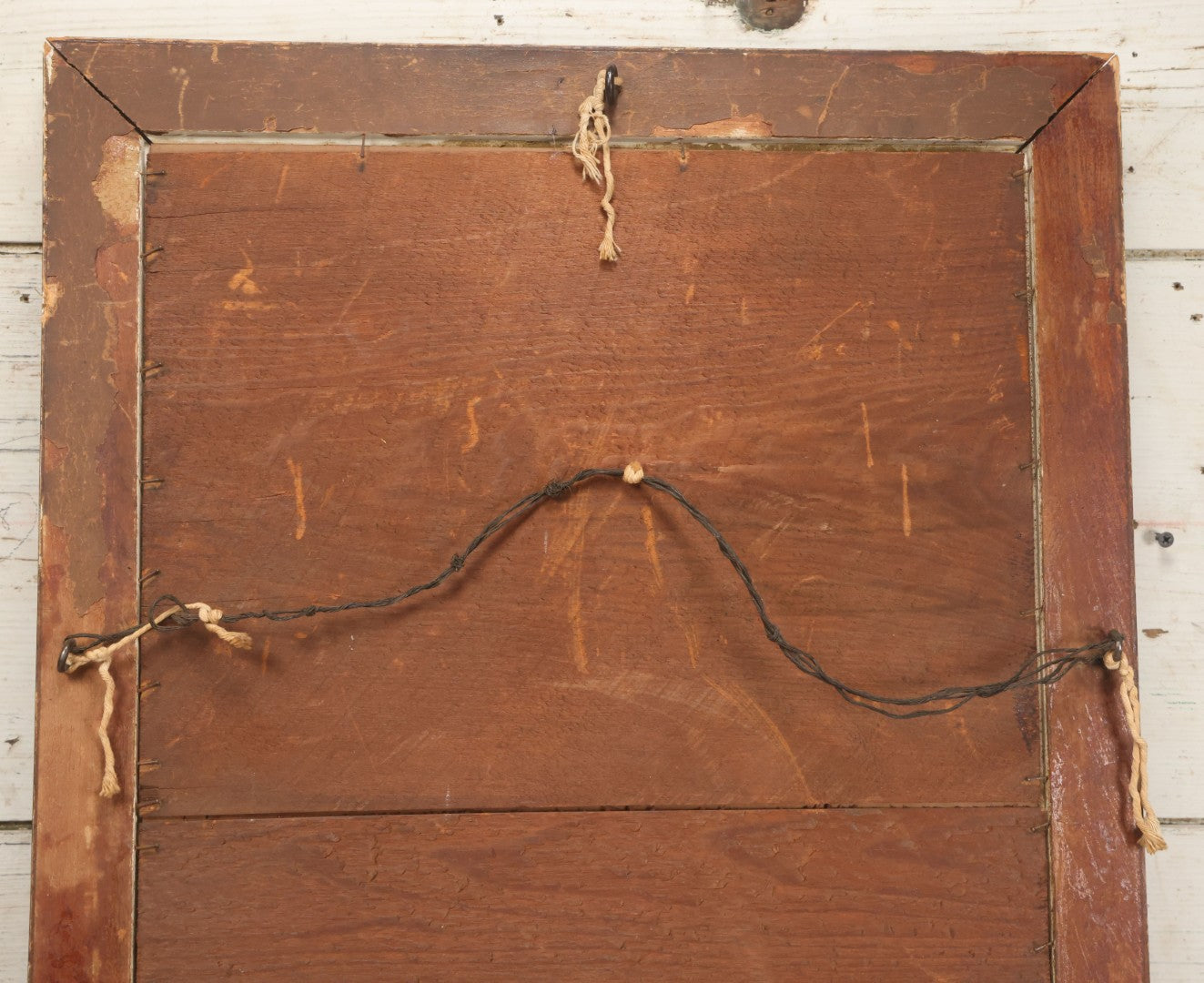 Lot 011 - Antique Framed Portrait Photo Of Mother Child And Their Mixed Breed Terrier Dog In Gilded Molded Gesso Frame, 20-3/8" x 24-1/4"