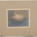 Lot 012 - Antique Boarded Photograph Of Lightning Storm Raging Over Lake Mendota, Madison, Wisconsin, Photographed And Signed By Lucien J. Pickarts, With Newspaper Write Up Promoting Photo On Verso, Note Small Loss To Photo Left Middle, 11" x 8-1/2"