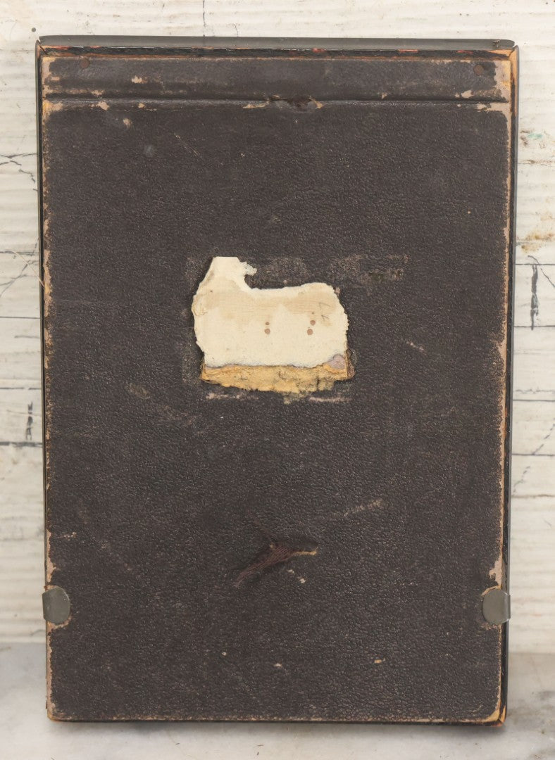 Lot 018 - Antique Trimmed Boarded Photograph Of A Japanese Couple In Frame, Identified On Verso As Shikazo Or Rokuzo, Age 73 Years, Photographed January 6, 1914, Tsujiko Town (Town Or Neighborhood), 4-3/8" x 6-3/8"