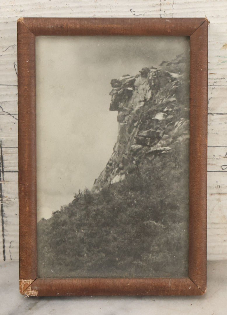 Lot 020 - Antique Photo Postcard In Frame Of The Old Man In The Mountain, White Mountains, New Hampshire, Published By W.R.M., Haverhill, Massachusetts, As Found, 3-7/8" x 5-3/4"