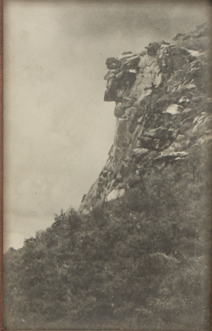 Lot 020 - Antique Photo Postcard In Frame Of The Old Man In The Mountain, White Mountains, New Hampshire, Published By W.R.M., Haverhill, Massachusetts, As Found, 3-7/8" x 5-3/4"