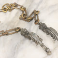 Lot 026 - Antique Cast Metal Figural Griffin Chain Fragment, As Found