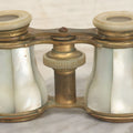 Lot 030 - Antique Unmarked Mother Of Pearl And Brass Opera Glasses Binoculars, Working Condition