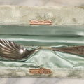 Lot 032 - Antique Sterling Silver Presentation Spoon In Original Case With Scalloped Design, Marked C.W. Wilcox, Sterling, With "G. & T." Monogram, Green Velvet Box From E.E. Cheney, Nashua, New Hampshire