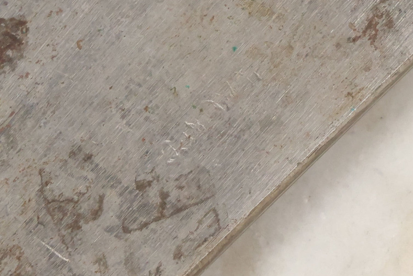 Lot 033 - Vintage World War 2 Era Machete In Custom Leather Sheath, Wood Handle, As Found With Period Military Uniforms, Blade 14-1/4" Length