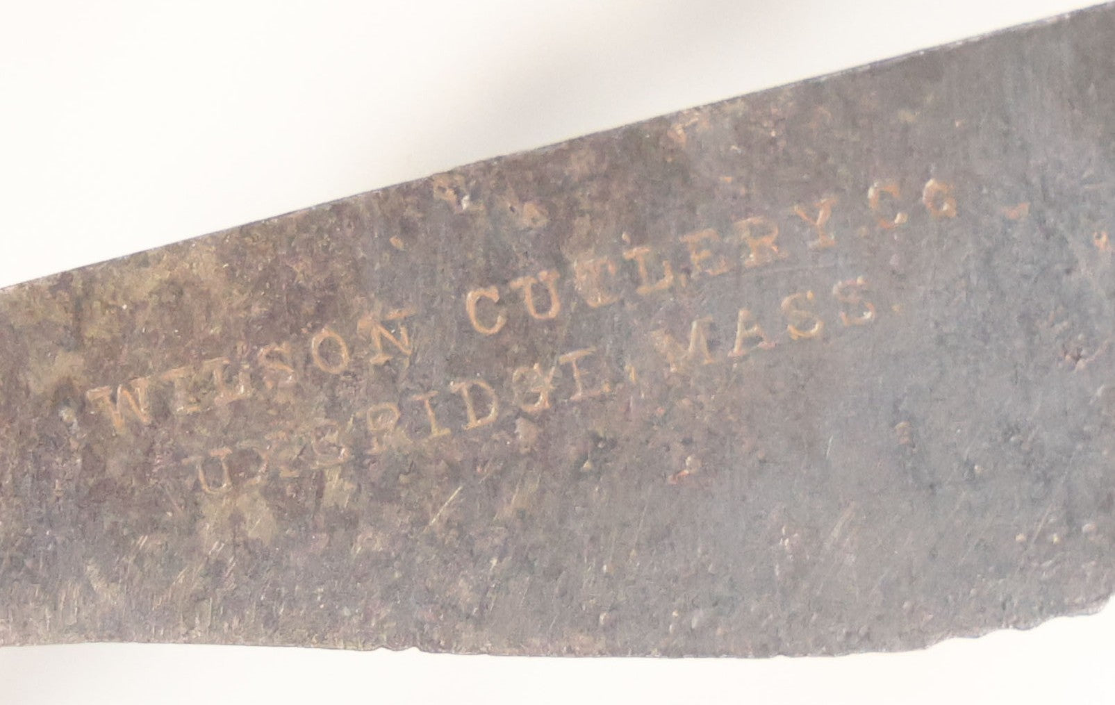 Lot 036 - Antique Farriers Hoof Knife With Wooden Handle, Brass Collar, Stamped Wilson Cutlery Co., Uxbridge, Massachusetts, 6-5/8" Length