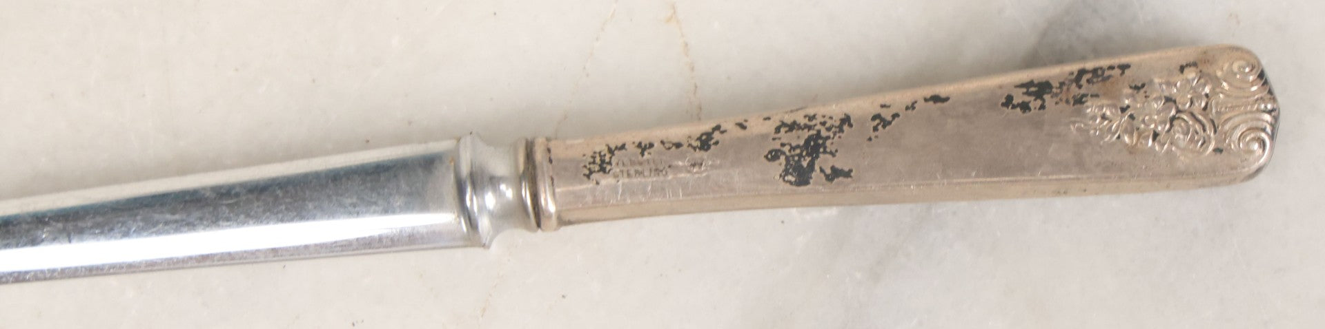 Lot 037 - Pair Of Antique Metal Letter Openers Including Webster Sterling Silver Handled Opener And Bronze Opener