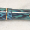 Lot 038 - Antique Carter's Fountain Pen With Blue / Green Marbling Color, Original Cap, The Carter's Ink Co., Boston, New York, & Chicago, 5" Length