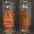 Lot 041 - Pair Of Vintage Glass Jars With Paper Labels For Sultana Brand Sweet Pickles, Packed For The Great Atlantic And Pacific Tea Company, U.S.A., By The A&P Products Corp., Brookport, New York, Each 5-7/8" Height