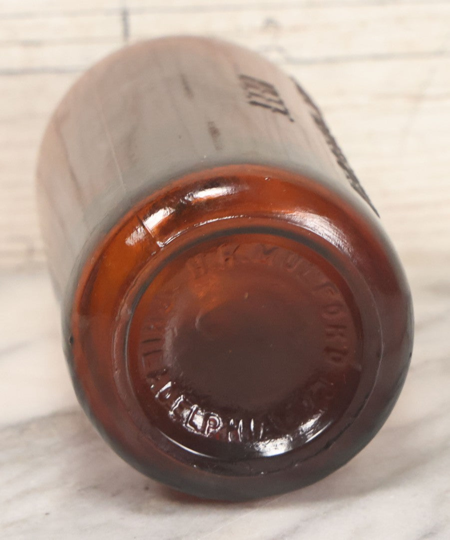 Lot 043 - Antique Mulford's Pre-Digested Beef Brown Glass Bottle, H.K. Mulford Co., Philadelphia, Pennsylvania, 7-1/4" Height