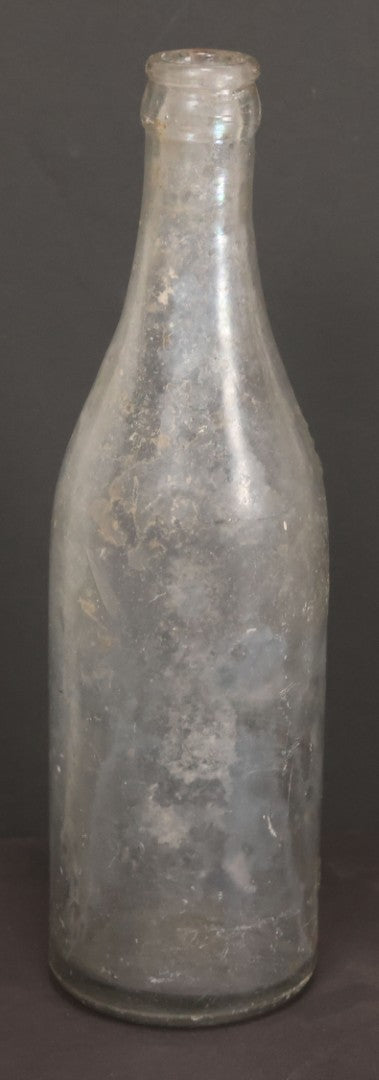 Lot 044 - Antique King Phillip Brewing Co. Clear Glass Bottle, With Native American Chief Motif Logo, Fall River, Massachusetts, 9-1/8" Height