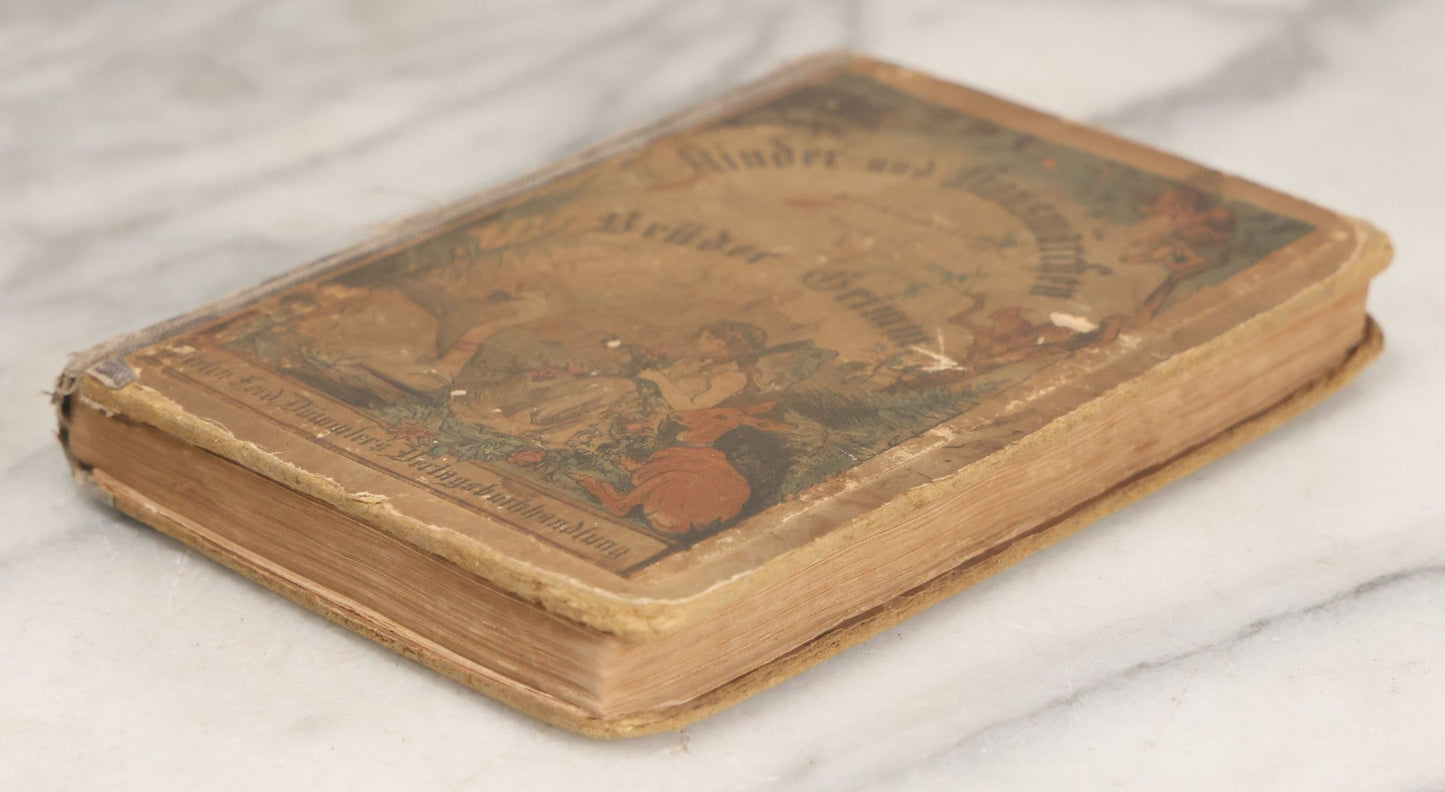 Lot 049 - "Children's And Household Tales Collected By The Brothers Grimm" Antique Grimm's Fairy Tales Book In German, 37th Edition, With Color Illustrations After Paul Meyerheim, Ferd. Dümmlers Verlagsbuchhandlung, Publishers, Berlin, 1883