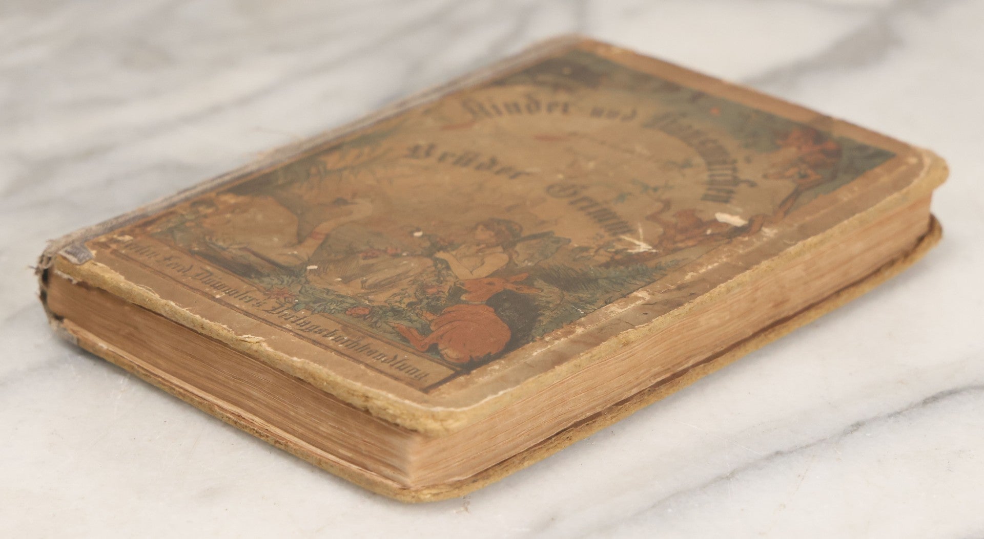 Lot 049 - "Children's And Household Tales Collected By The Brothers Grimm" Antique Grimm's Fairy Tales Book In German, 37th Edition, With Color Illustrations After Paul Meyerheim, Ferd. Dümmlers Verlagsbuchhandlung, Publishers, Berlin, 1883