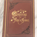 Lot 050 - "Christmas In Art & Song" Antique Book With 40+ Illustrations, Many Full Page Plates, With Christmas 1878  Gift Inscription, Gilt Lettering, Gold And Black Mistletoe Motif, On Cover, The Arundel Printing And Publishing Company, New York, 1879