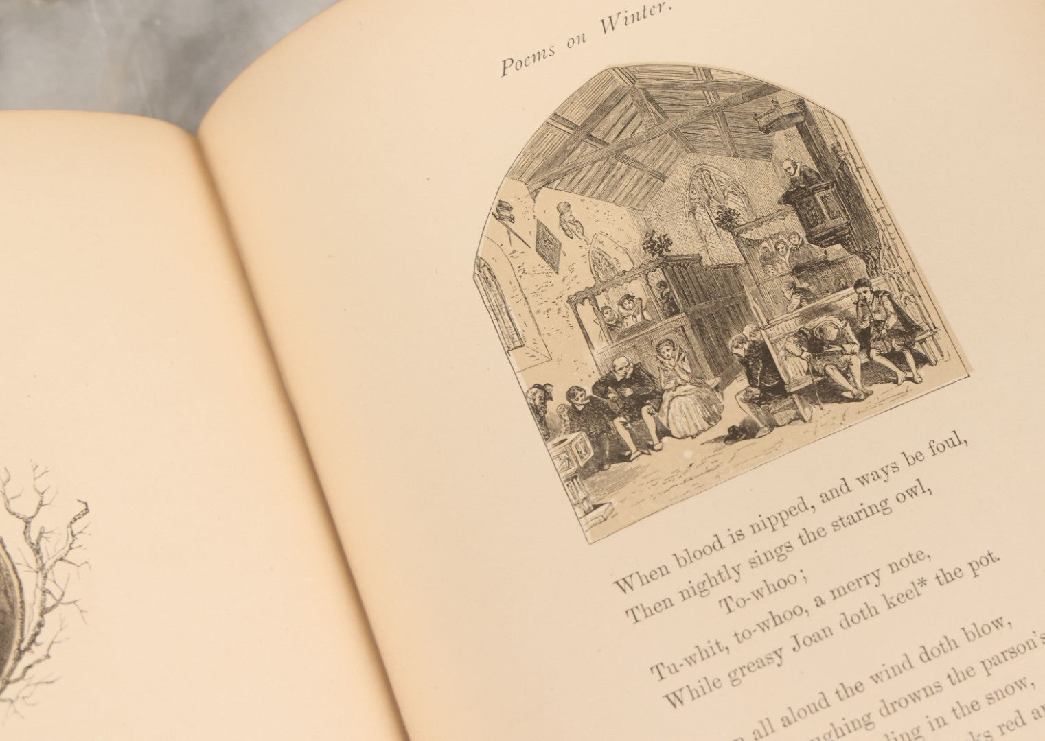Lot 050 - "Christmas In Art & Song" Antique Book With 40+ Illustrations, Many Full Page Plates, With Christmas 1878  Gift Inscription, Gilt Lettering, Gold And Black Mistletoe Motif, On Cover, The Arundel Printing And Publishing Company, New York, 1879