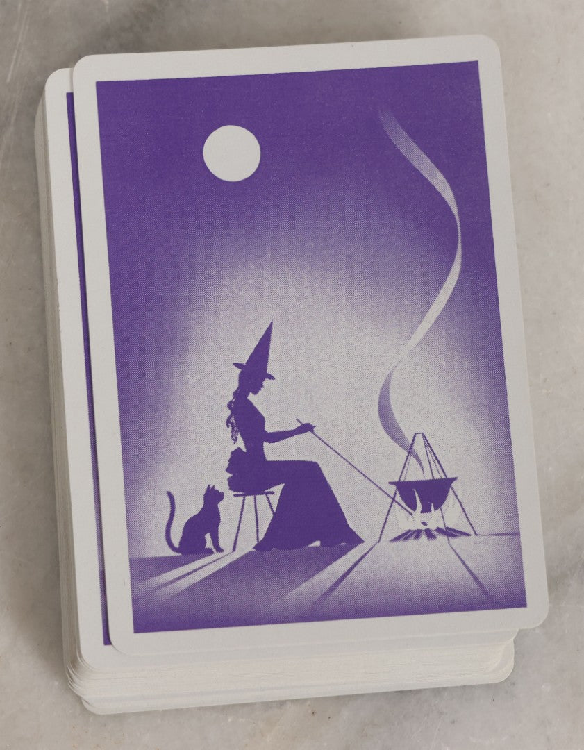 Lot 056 - Vintage Gypsy Witch Fortune Telling Playing Cards, Complete Deck Including 52 Cards, Jokers, Rule Card, Instructions, And Box, The United States Playing Card Company, Cincinnati Ohio, Made In U.S.A.