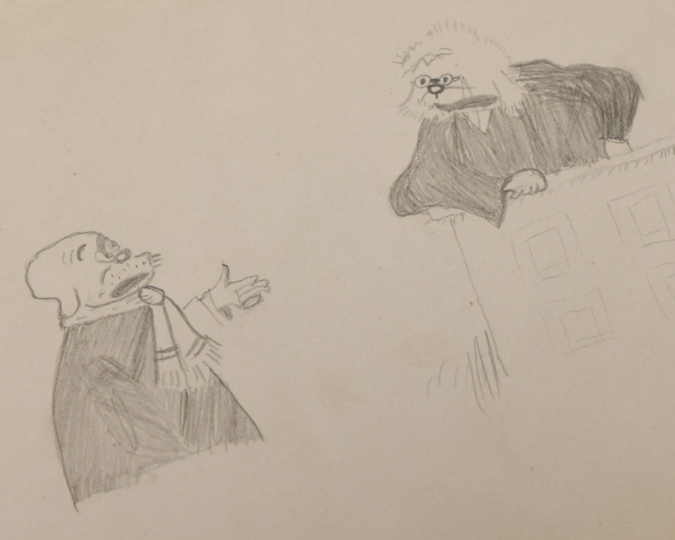 Lot 061 - Antique Amateur Artist's Sketchbook With 9+ Pencil Sketches Including Cartoons, Portraits, Dancers, Artist Signed, E. Vogel, 1921, Book Is Mostly Empty