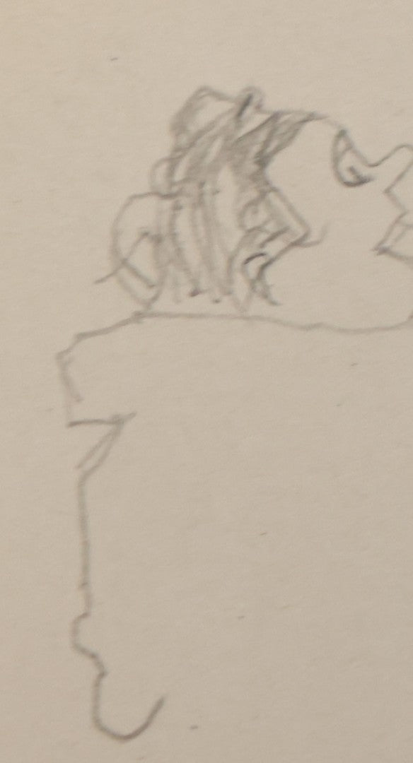 Lot 061 - Antique Amateur Artist's Sketchbook With 9+ Pencil Sketches Including Cartoons, Portraits, Dancers, Artist Signed, E. Vogel, 1921, Book Is Mostly Empty