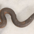 Lot 063 - Vintage Folk Art Hand Forged Cast Iron Snake Paperweight Toy, 6-1/4" Length