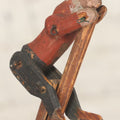 Lot 064 - Antique Folk Art Hand Carved Wood Animated Acrobat Toy With Jointed Limbs, Original Paint