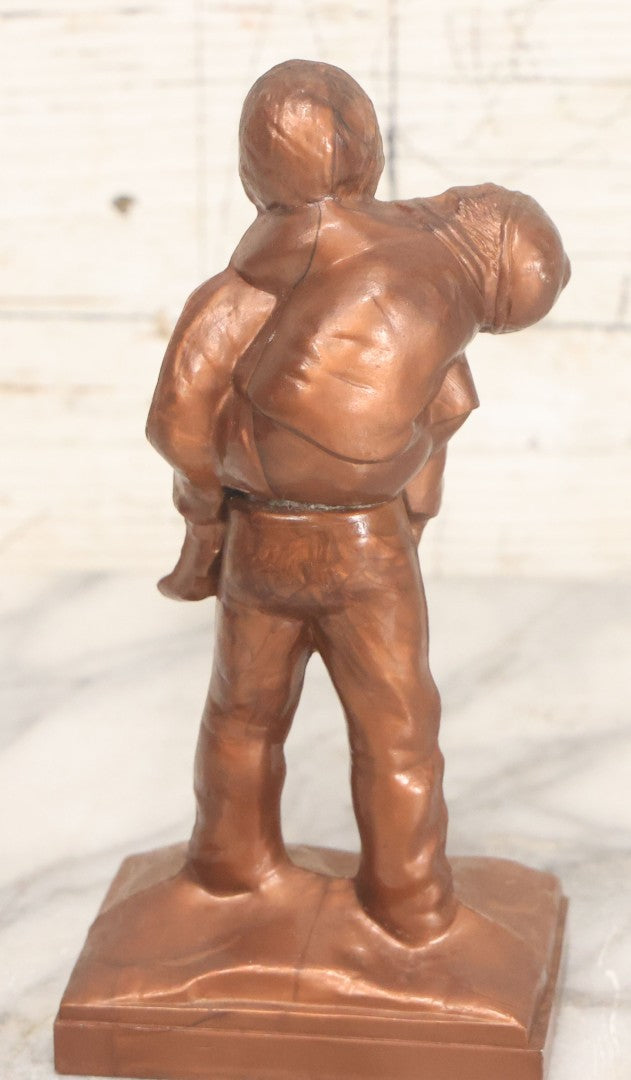 Lot 076 - Vintage Plastic Souvenir Statue Toy From "Father Flanagan's Boys Home," Boys Town, Nebraska, Two Young Boys Horsing Around, "He Ain't Heavy Father, He's My Brother"