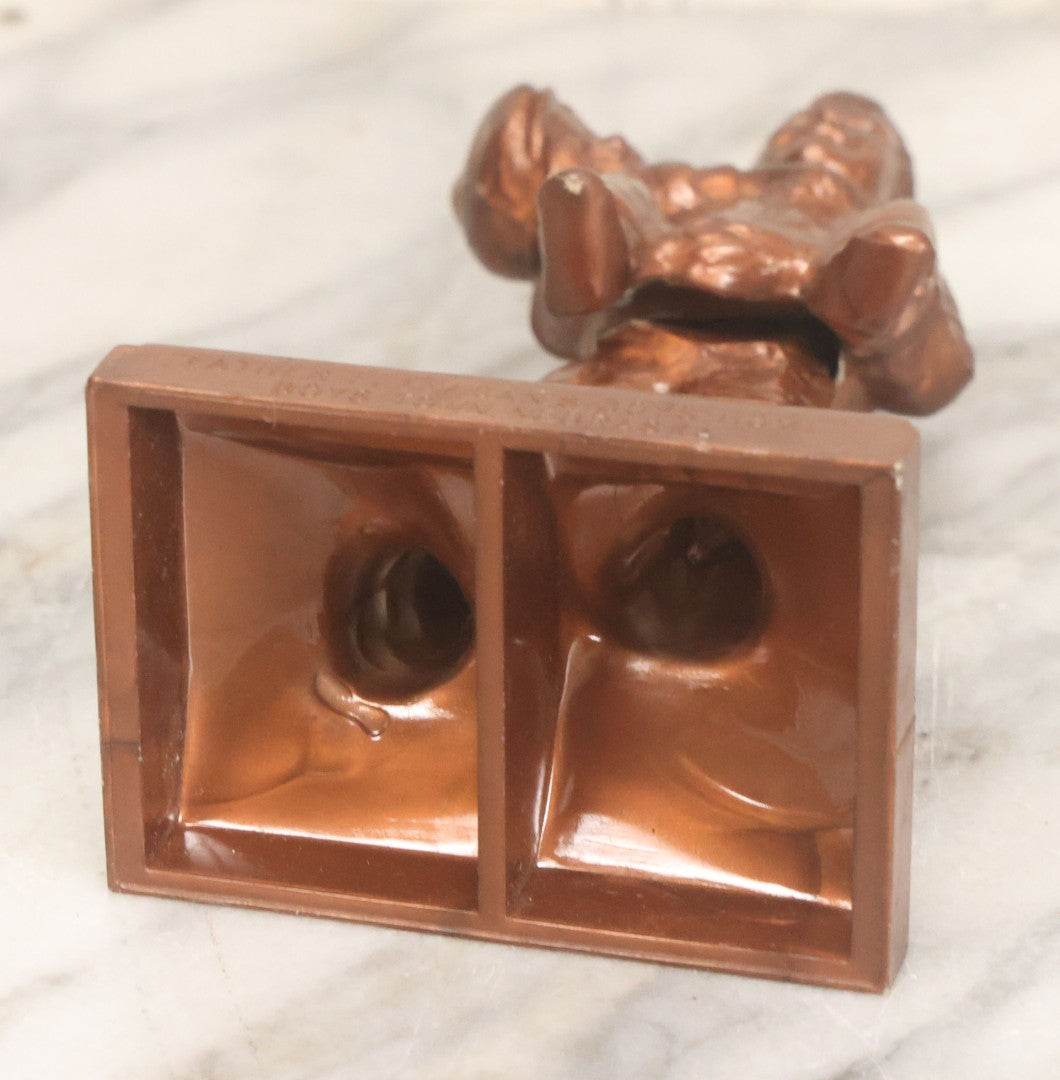 Lot 076 - Vintage Plastic Souvenir Statue Toy From "Father Flanagan's Boys Home," Boys Town, Nebraska, Two Young Boys Horsing Around, "He Ain't Heavy Father, He's My Brother"