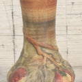 Lot 082 - Antique Weller Baldin Art Pottery Apple Vase, Green And Red Paint, 6" Height