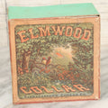 Lot 104 - Antique Paper Board Collar Box For "The Elmwood Collar," Manufactured By Narragansett Collar Co., With Paper Label With Birds, Country Scene, Lithographed By Providence Lithography Co., Providence, Rhode Island, Patented September 12, 1871