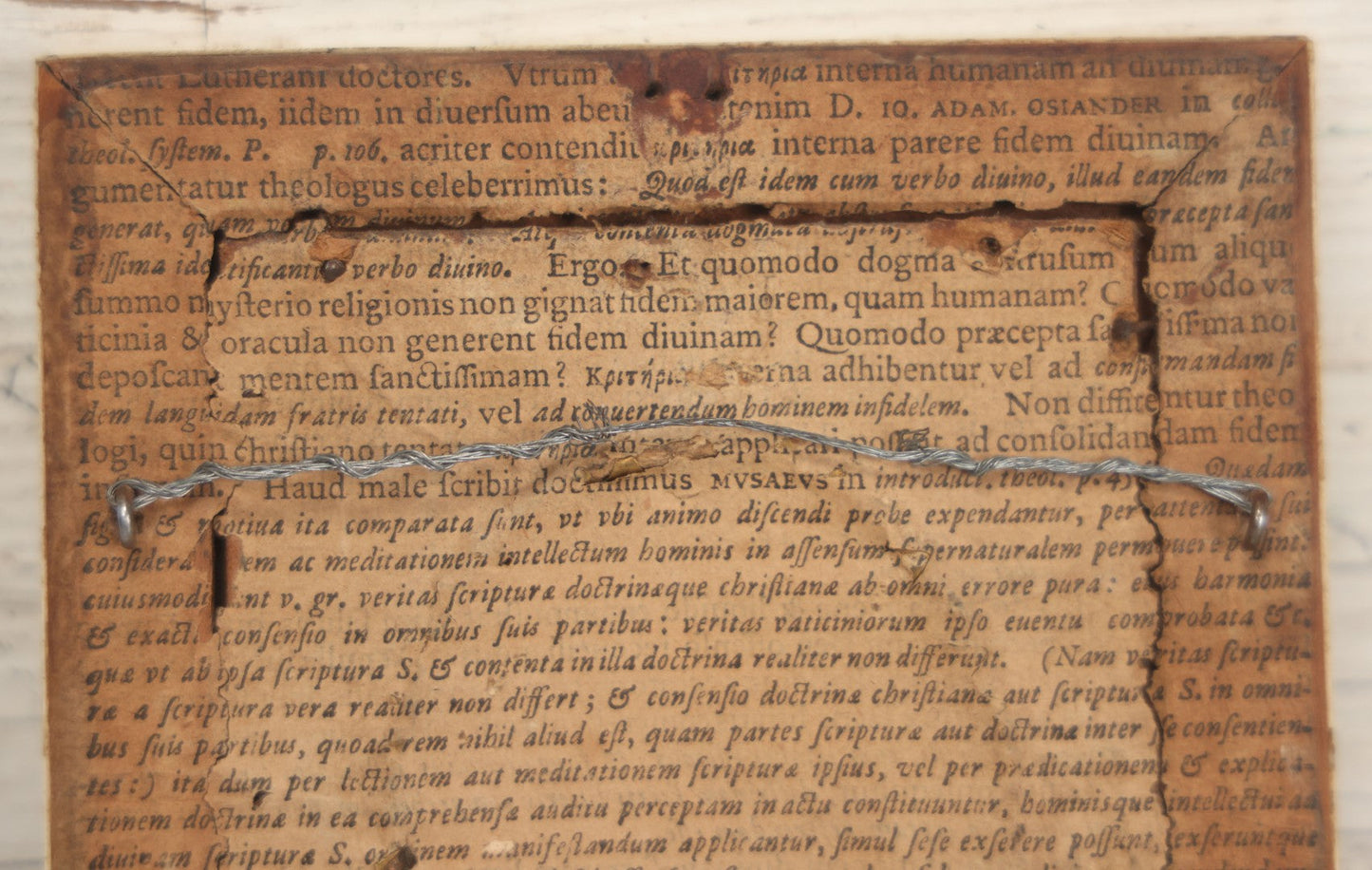 Lot 002 - Antique Continental European Miniature Cameo Painting Of Blond Woman With Blue Eyes In Period Bone Veneer Frame With Latin Text Paper Backing, Artist Signed Fr. Xaver, 5-3/4" x 7"