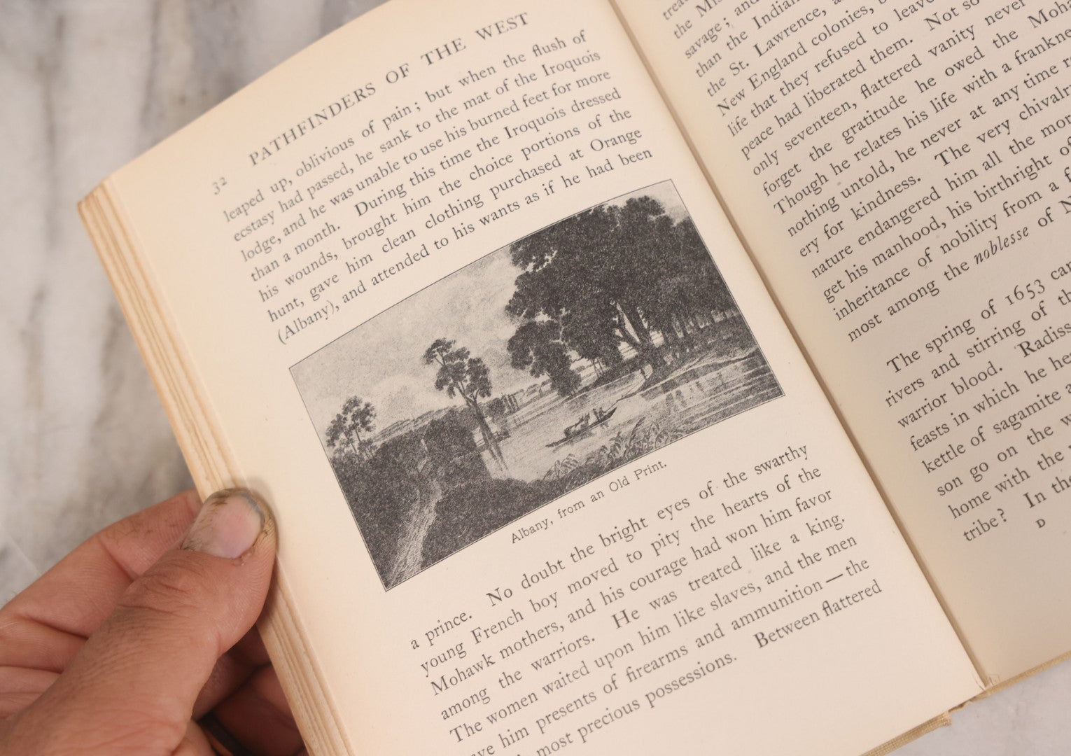 Lot 124 - "Pathfinders Of The West, Being The Thrilling Story Of The Adventures Of The Men Who Discovered The Great Northwest" Antique Book By A.C. Laut, With Illustrations By Remington And Others, Grosset & Dunlap, Publishers, New York, 1904