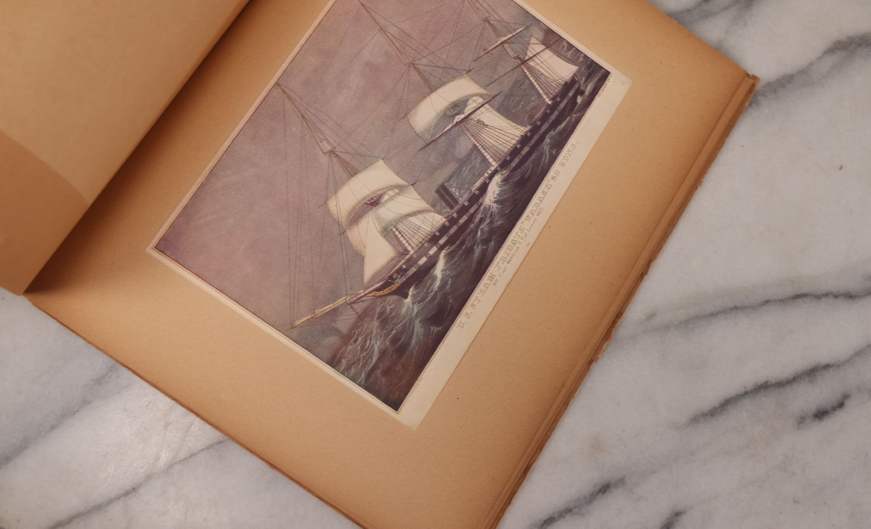 Lot 127 - "Early Steamships" Currier & Ives Folio Print Collection No. 4 By Felix Riesenberg With Eight Tipped In Steamship Prints, The Studio Limited And The Studio Publications Inc., Publishers, London And New York Respectively, London 1943
