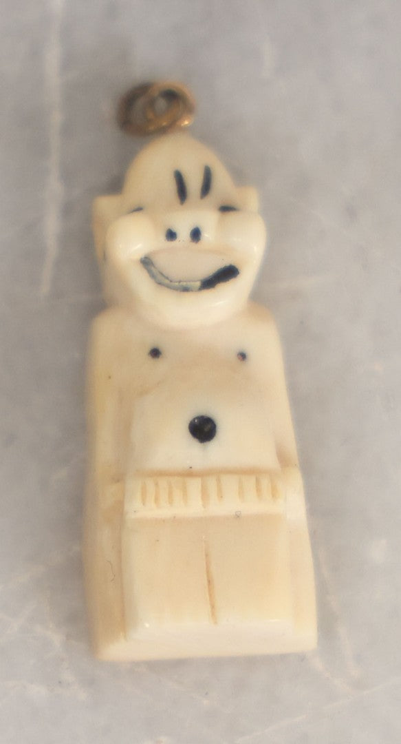 Lot 009 - Three Piece Antique Carved Bone Grouping Including Two "The Lord's Prayer" Stanhopes And Billiken Lucky Charm, Note Image In One Stanhope Is Badly Deteriorated