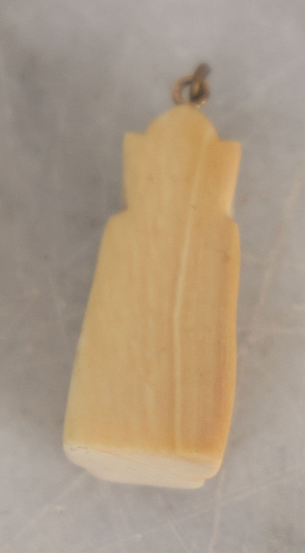 Lot 009 - Three Piece Antique Carved Bone Grouping Including Two "The Lord's Prayer" Stanhopes And Billiken Lucky Charm, Note Image In One Stanhope Is Badly Deteriorated