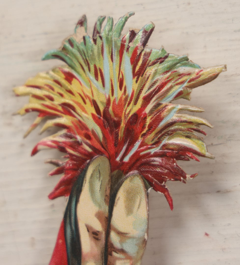 Lot 016 - Antique Die Cut Lithographed Acrobatic Circus Clowns Paper Display, Made In Germany For The R.T. Company, No. 10316, Class O, 10-1/2" x 19-1/2"